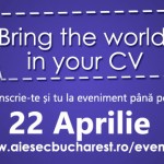Targul de internship-uri platite in strainatate este organizat de AIESEC Bucuresti